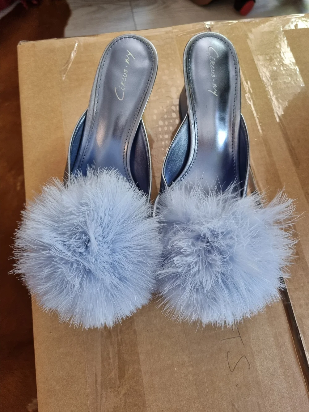 Circus by Sam Edelman Blue Block Heel Sandals - Picture 1 of 4